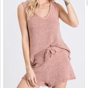 Casual knit two piece set!
